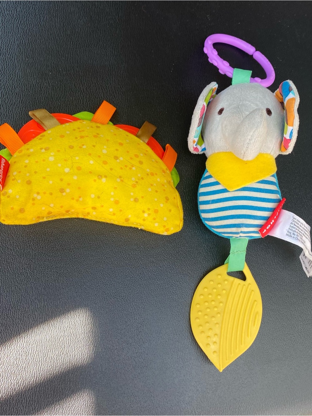 3 for $10 - Skip Hop Yellow & Blue Elephant Teether Plush & fisher price taco